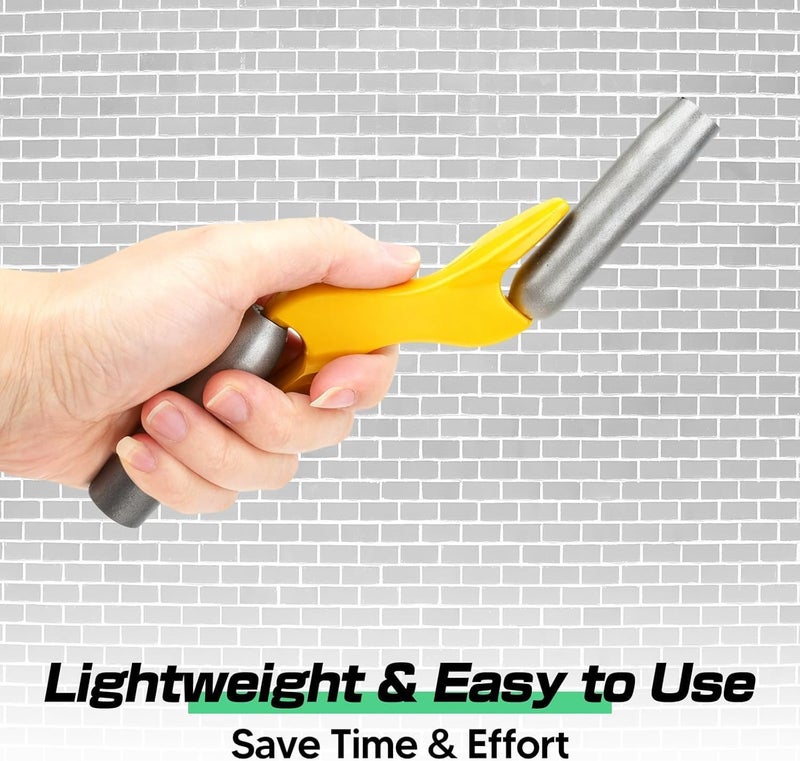 Bassadoro 4 Sizes Barrel Jointer Masonry Brick Jointer Tool Steel Handle Lightweight Bricklaying Trowel Wall Joint Trimmer Builder Tool for Wall Renovation Ceramic Tile 1/2in 5/8in 3/4in 7/8in,Yellow - Image 5